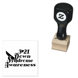 3-21 Welttag des Down-Syndroms Gummistempel