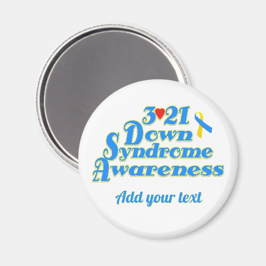 3-21 World Down Syndrome Day Magnet (Vorderseite/Rückseite)