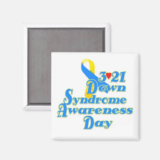 3-21 World Down Syndrome Day Magnet (Vorderseite/Rückseite)