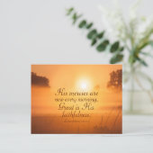 3:22 Seine Gnaden sind neu, Bibelverse Postkarte (Stehend Vorderseite)