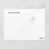 3,2,1 Blast Off, Retro-Rakete Postkarte (Rückseite)