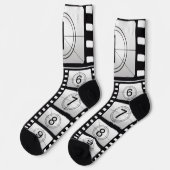 3...2..1..."Movie Countdown" Graue Crew Socken (Linkes Detail)
