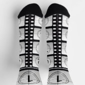 3...2..1..."Movie Countdown" Graue Crew Socken (Oben)
