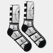 3...2..1..."Movie Countdown" Graue Crew Socken (Rechts)