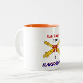 3. 320. Artillerie-Rot adelt Rakkasans Tasse (Vorderseite Links)