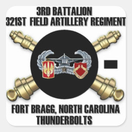 3-321 FAR Cannonball-Aufkleber Quadratischer Aufkleber