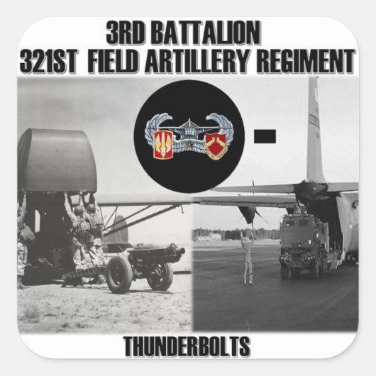 3-321 FAR Legacy-Aufkleber Quadratischer Aufkleber (Vorderseite)