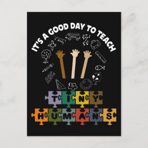 3/4, es ist ein guter Tag, winzige Menschen zu unt Postkarte