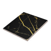 3. 4 Gold Veined Black Imitats Marble 4.5" & 6" Fliese (Seite)