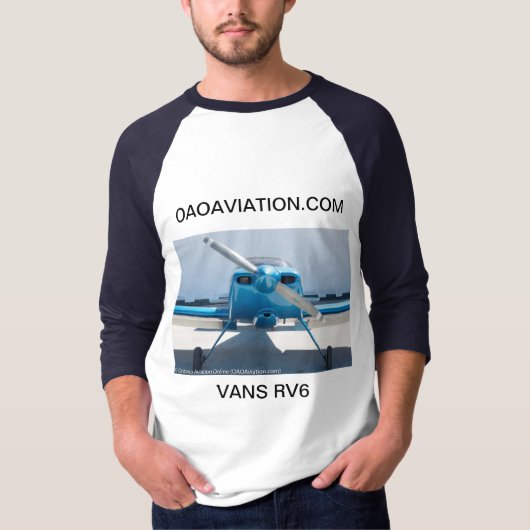 3/4 LängeRaglan mit Packwagen RV6 + Flughafen CNY3 T-Shirt (Vorderseite)