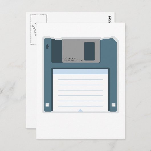3.5 Diskette Postkarte (vor der Diskette) (Vorne/Hinten)