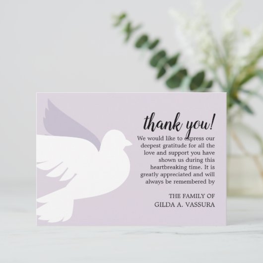 3.5 "x5" Beerdigung Dankeskarte (Stehend Vorderseite)