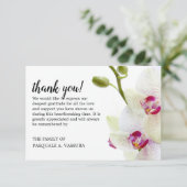 3.5"x5" Beerdigung der Orchideen-Blume Dankeskarte (Stehend Vorderseite)