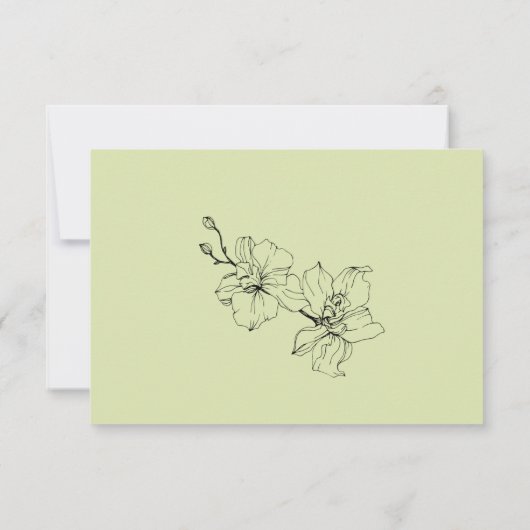 3.5"x5" Beerdigung der Orchideen-Blume Dankeskarte (Rückseite)