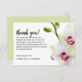 3.5"x5" Beerdigung der Orchideen-Blume Dankeskarte (Vorne/Hinten)