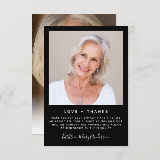 3.5 "x5" Beileid Beerdigung Gedächtnis DANK IHNEN  Dankeskarte (Vorne/Hinten)