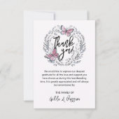 3.5 "x5" Schmetterlingsflora Beerdigung Dankeschön Dankeskarte (Vorderseite)