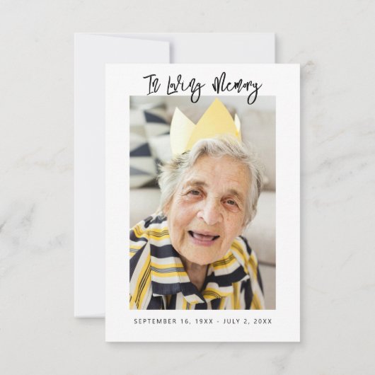 3.5 "x5" Schmetterlingsflora Beerdigung Dankeschön Dankeskarte (Rückseite)