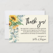 3.5 "x5" Sonnenblumenbeerdigung Dankeschön Karte (Vorderseite)