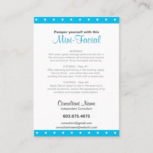 3,5" x 2,5" - Mini-Gesichtsanweisungskarten Visitenkarte (Vorderseite)