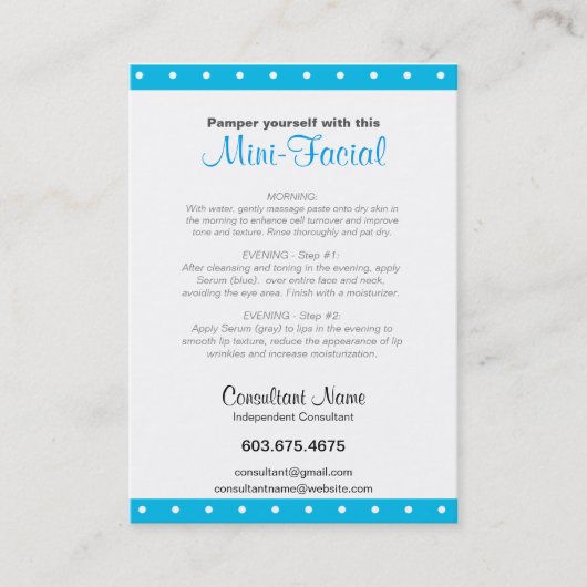 3,5" x 2,5" - Mini-Gesichtsanweisungskarten Visitenkarte (Vorderseite)