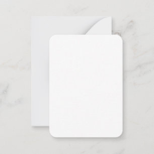3,5" x 2,5" Notizkarte mit abgerundeten Ecken und  Mitteilungskarte