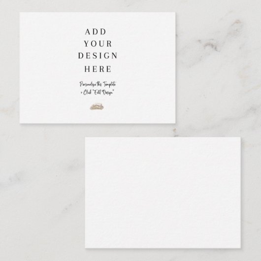 3,5" x 2,5" Verschlusskarten Begleitkarte (Vorne/Hinten)