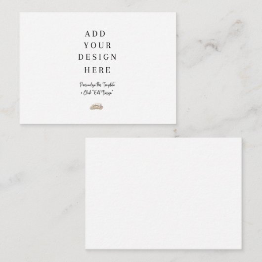 3,5" x 2,5" Verschlusskarten Begleitkarte (Vorne/Hinten)