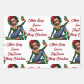 3,5" x 2" Magnetkarte Edgy Weihnachtsgeschenk Geschenkpapier Set (Vorderseite 2)