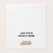 3,5" x 2" Platzkarte-Zeichen (Außenseite Aufgefaltet)