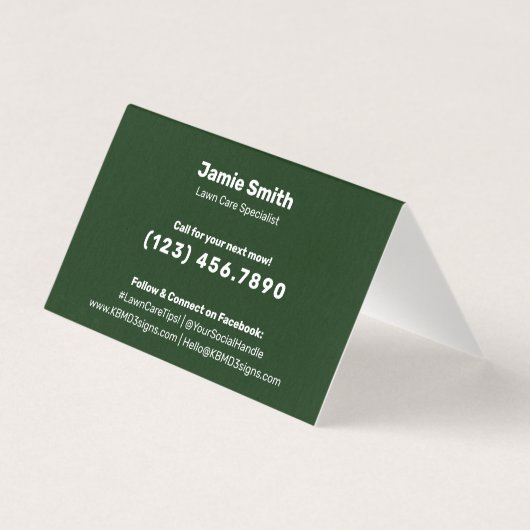 3,5 x 2 x 3 Basic - Lawn Care Danke Karte (Rückseite)