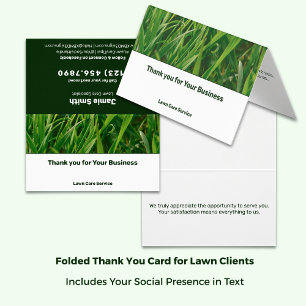 3,5 x 2 x 3 Basic - Lawn Care Danke Karte