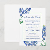 3,5" x 5" Bluebonnet Save the Date-Karte Date (Vorne/Hinten)
