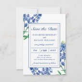 3,5" x 5" Bluebonnet Save the Date-Karte Save The Date (Vorderseite)