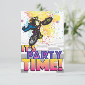 3.5 X 5 BMX Geburtstagseinladung Einladung (Stehend Vorderseite)