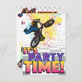 3.5 X 5 BMX Geburtstagseinladung Einladung (Vorne/Hinten)