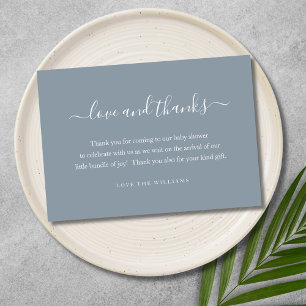 3,5" x 5" Danke, Baby Duschgeschenk Personalisiert Dankeskarte