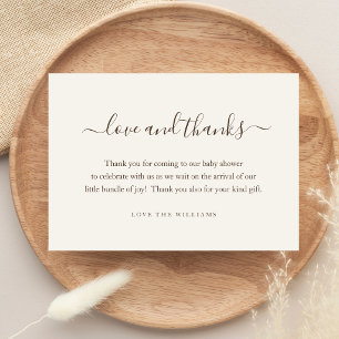 3,5" x 5" Danke Baby Shower Geschenk Personalisier
