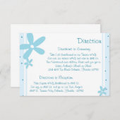 3.5 x 5 Direction Card Blue Daisis Begleitkarte (Vorne/Hinten)