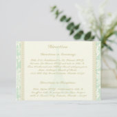 3.5 x 5 Direction Card Damask Paris Begleitkarte (Stehend Vorderseite)