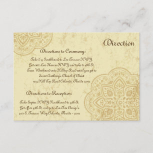3.5 x 5 Direction Card Marokkanisches Party Begleitkarte