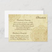 3.5 x 5 Direction Card Marokkanisches Party Begleitkarte (Vorne/Hinten)