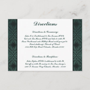3,5 x 5 Direction Card Retro Couple auf Aquamarine Begleitkarte