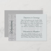 3.5 x 5 Direction Card Soft Blue Islamic Ramadan B Begleitkarte (Vorne/Hinten)