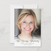 3,5 x 5 Einfache Beerdigung von Fotos Dankeskarte (Vorderseite)