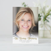 3,5 x 5 Einfache Beerdigung von Fotos Dankeskarte (Stehend Vorderseite)