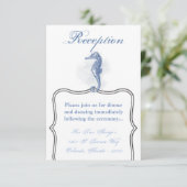 3,5 x 5 Empfang Card Seepferd Ocean Beach Water Einladung (Stehend Vorderseite)