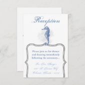 3,5 x 5 Empfang Card Seepferd Ocean Beach Water Einladung (Vorne/Hinten)