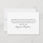 3,5 x 5 Eukalyptus-Foto Baby Dankeskarte (Rückseite)