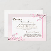 3.5 x 5 Fahrtkartenschalter - Rosa Begleitkarte (Vorne/Hinten)